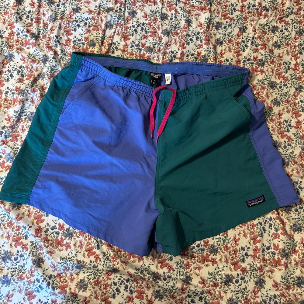 Woman’s Summer Patagonia Baggie Shorts In Retro Colors Size XL